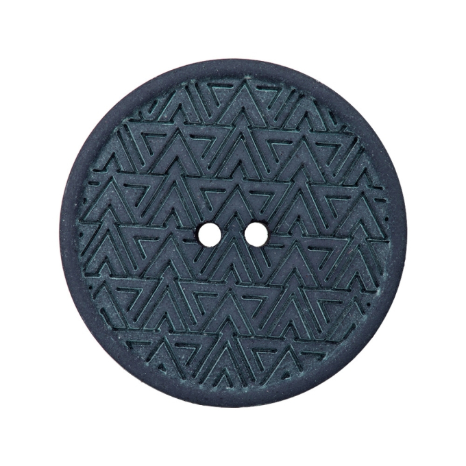Bouton 2 trous en chanvre et polyester recyclé, 28 mm, gris foncé (0068)