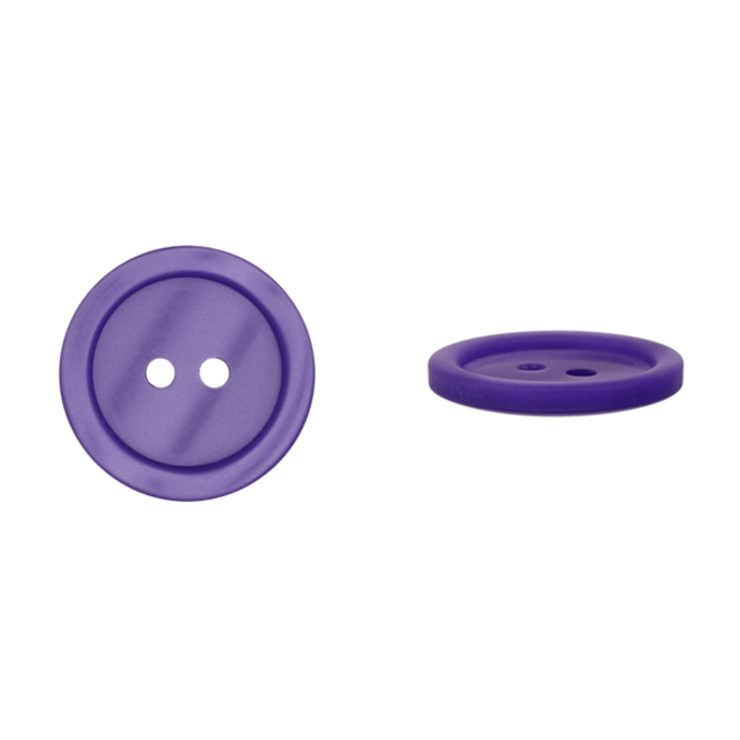 Bouton couture plastique 20mm 2 trous, pourpre