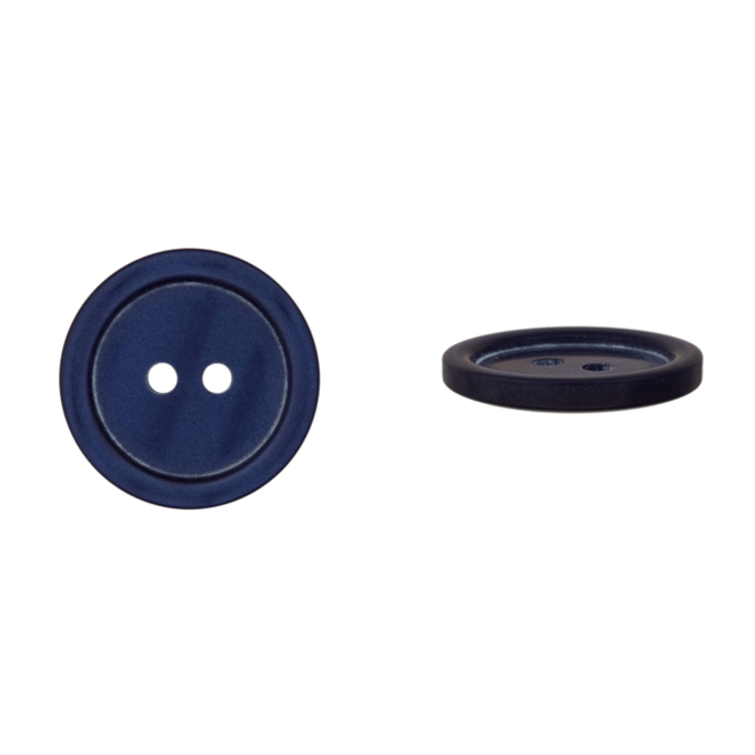 2-Loch Knopf Basic, marineblau, 18mm