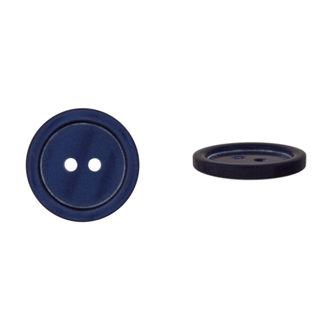 2-Loch Knopf Basic, marineblau, 20mm
