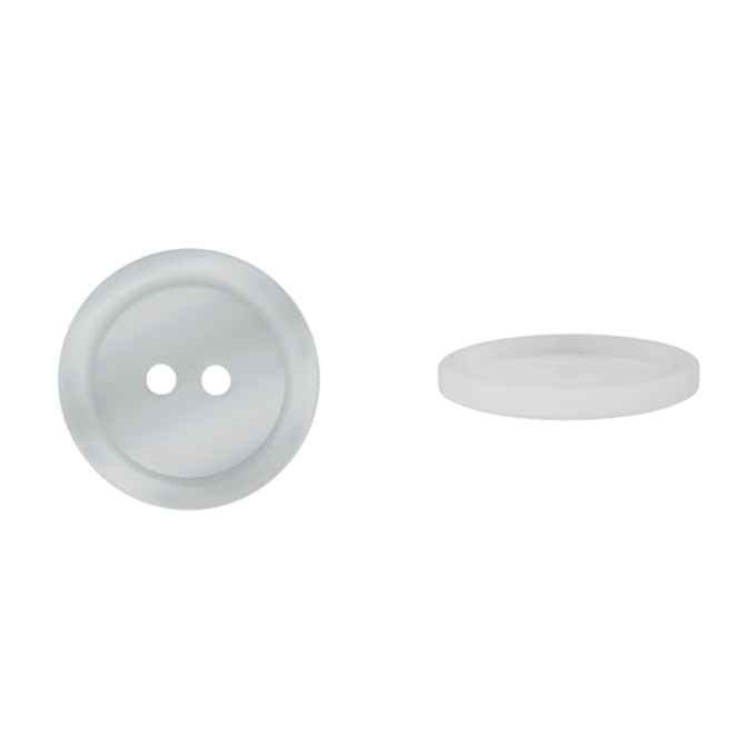 2-Loch Knopf Basic, weiss, 15mm