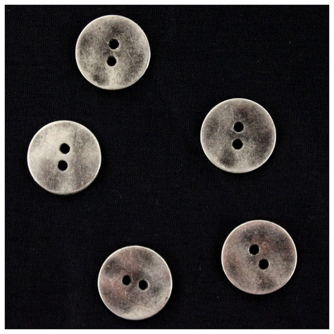 2-Gat-Knop, 18 mm, zilver