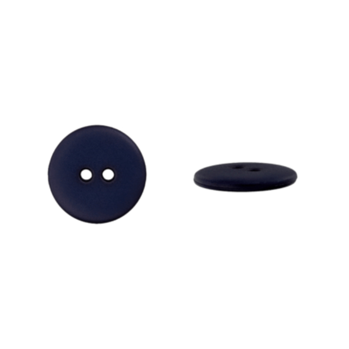 Bouton couture plastique 25mm 2 trous, bleu foncé