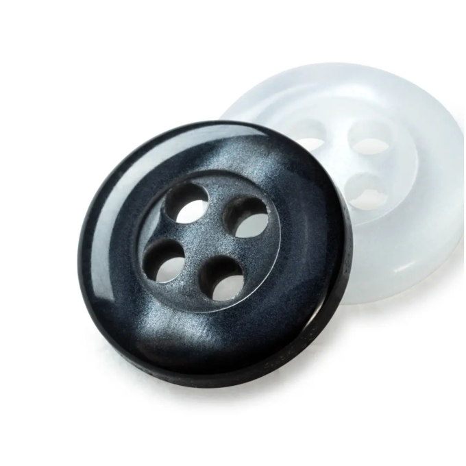 Shirt buttons w.4 sew-on holes mother-of-pearl imi