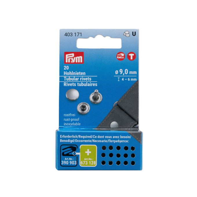 Holle nieten voor materiaaldikte 4-6mm MS zilver
