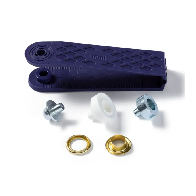 24 Ösen mit Scheiben, 8 mm, goldfarbig