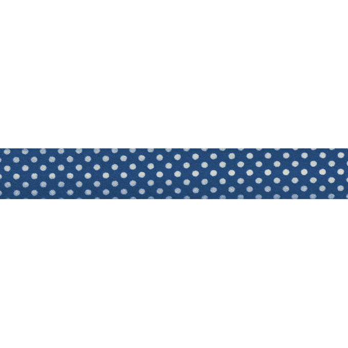 3 m Katoenen biaisband Dots Oaki Doki blauw