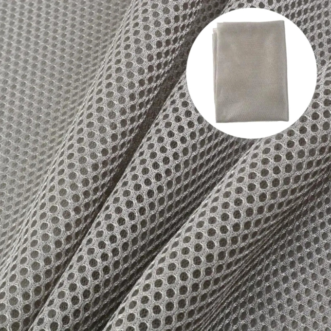 3D mesh fabric 150 x 50 cm, silver grey