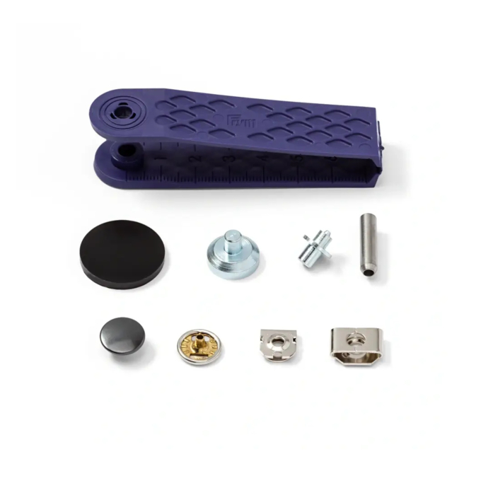 4 agrafes et barrettes pour pantalon Prym, 13 mm, couleur argent