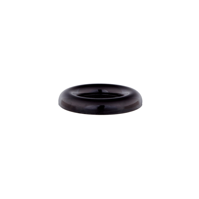 Bouton en plastique 4 trous carnaval, 38 mm, noir