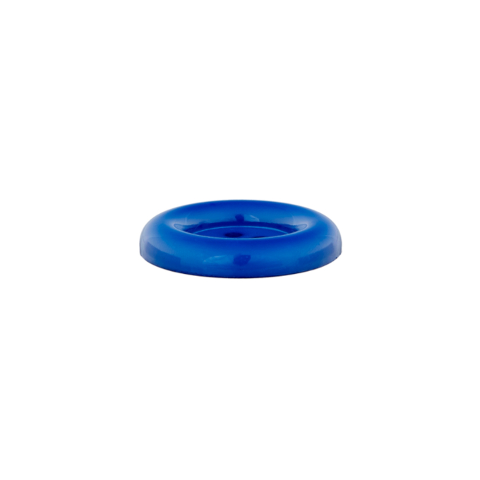 Bouton en plastique 4 trous carnaval, 51 mm, bleu