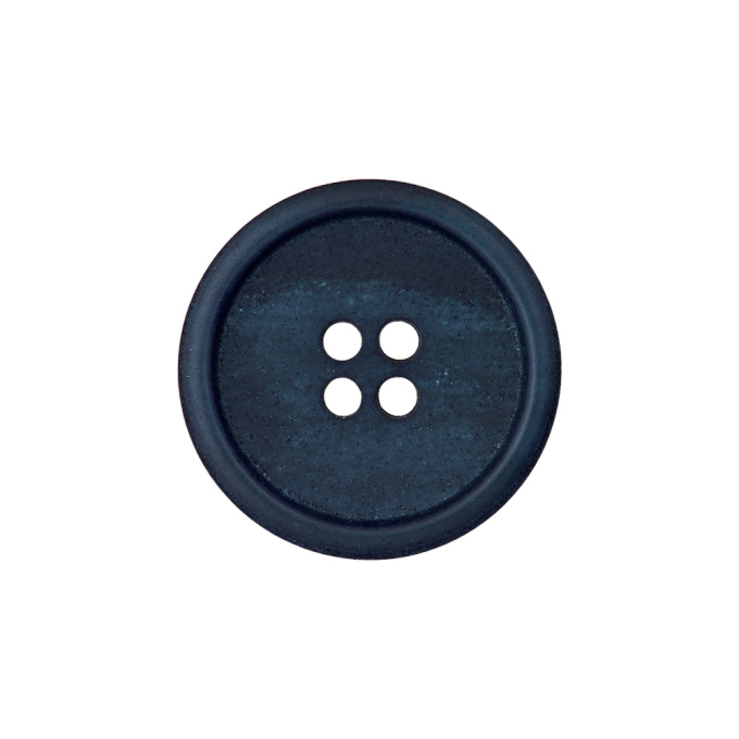Bouton couture papier recyclé, 23mm 4 trous, bleu foncé