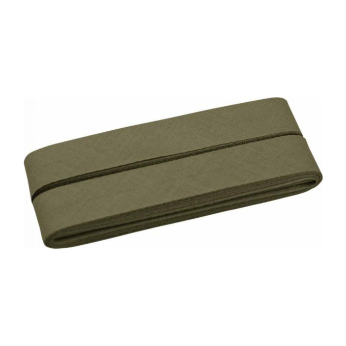 5 m  Katoenen biaisband, kaki (522)