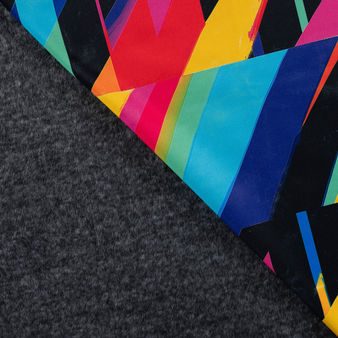 Alpenfleece / Kuschel-Sweatshirt Crazy Stripes, multicolor