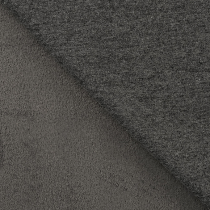Alpenfleece / Kuschel-Sweatshirt, dunkelgrau meliert