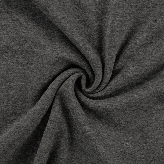 Alpenfleece / Kuschel-Sweatshirt, dunkelgrau meliert