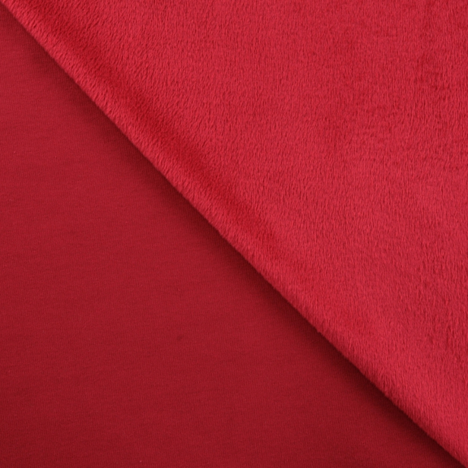 Alpine fleece sweatshirt fabric, dark red