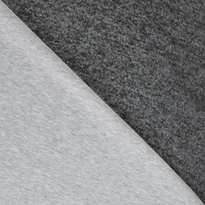 Alpine fleece sweatshirt fabric, light grey melange