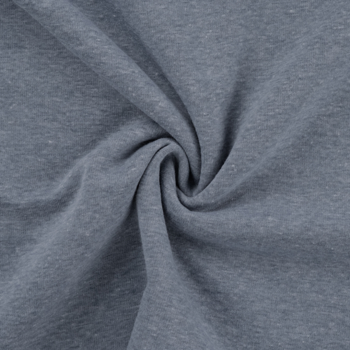 Alpenfleece sweatshirtstof, jeansblauw gemêleerd