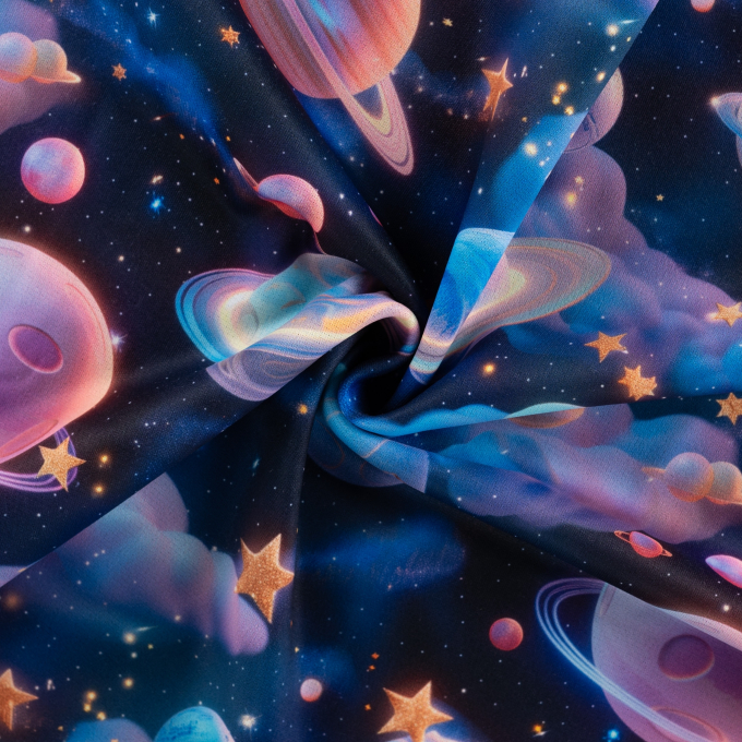 Alpenfleece / Kuschel-Sweatshirt Universe, marine