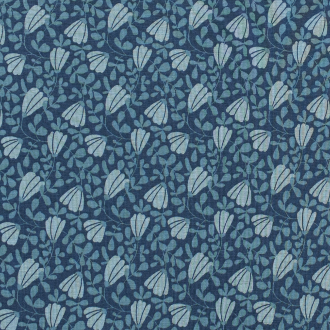 Alpenfleece Flowers, donkerblauw