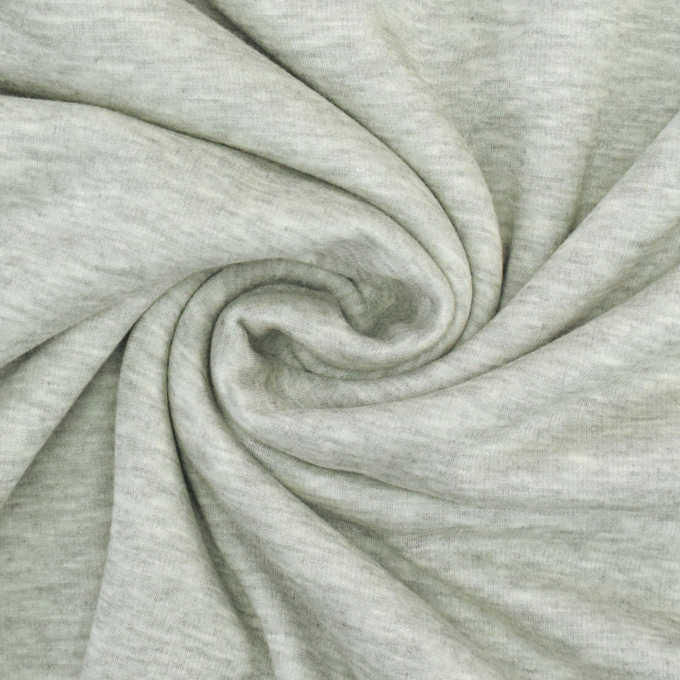 Alpenfleece / Sweat uni, hellgrau meliert