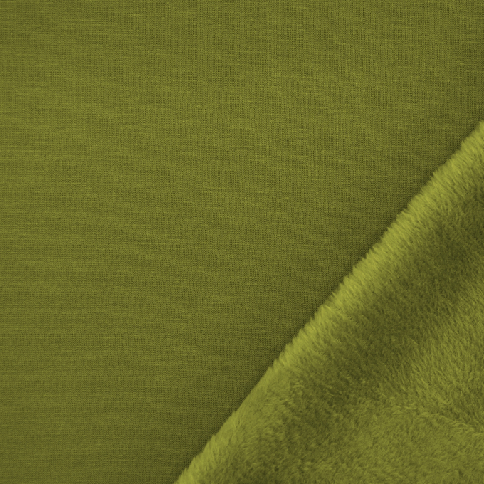Alpenfleece / Sweat uni, moosgrün