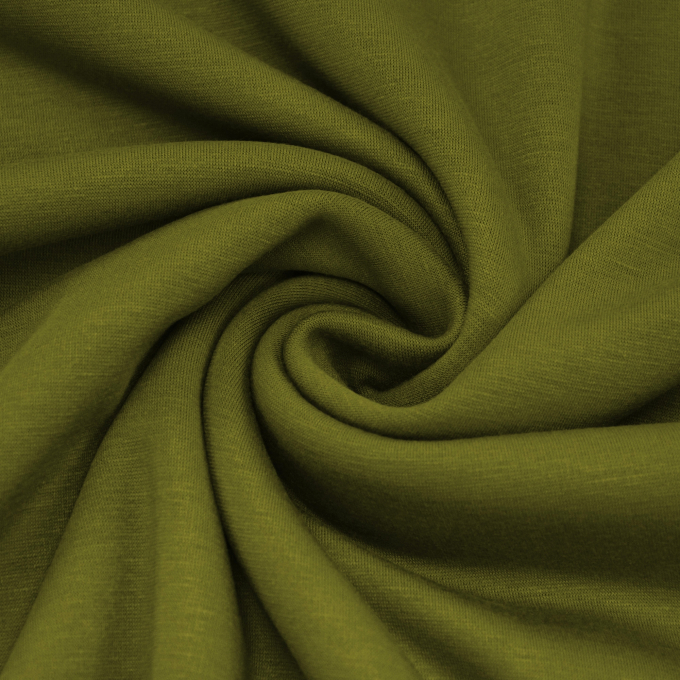 Alpenfleece / Sweat uni, moosgrün