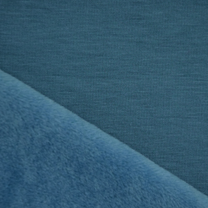 Alpenfleece / Sweat uni, rauchblau