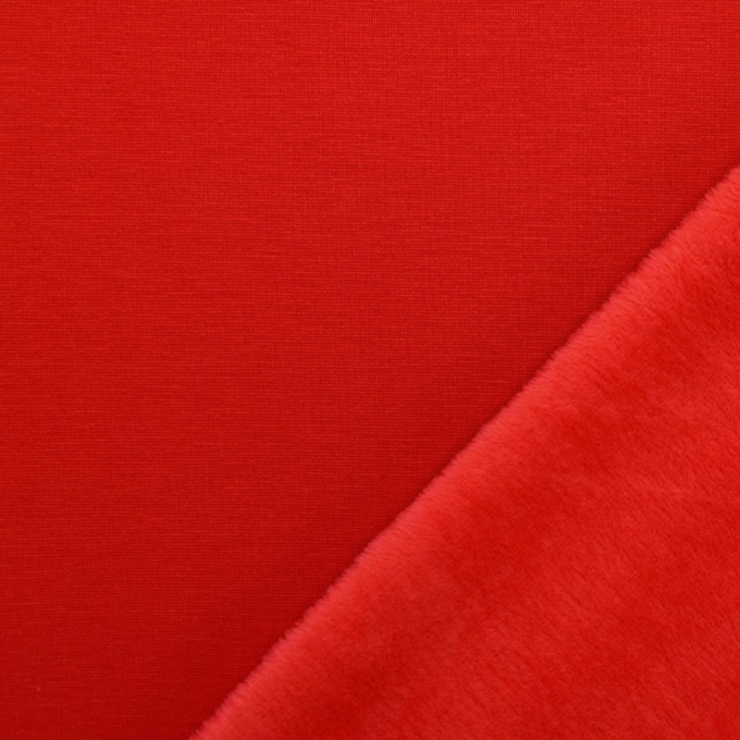 Tissu sweat polaire alpine, rouge