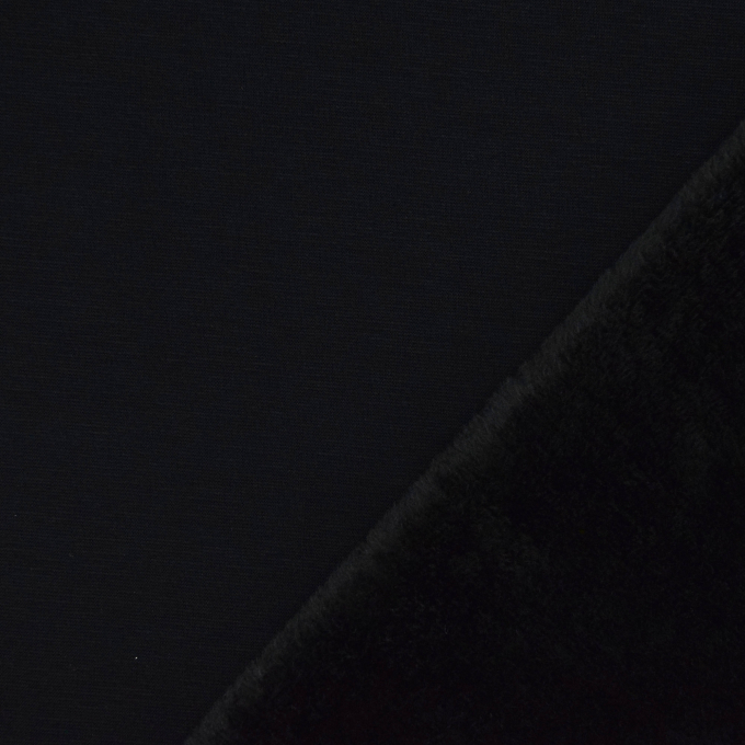 Alpenfleece / Sweat uni, schwarz