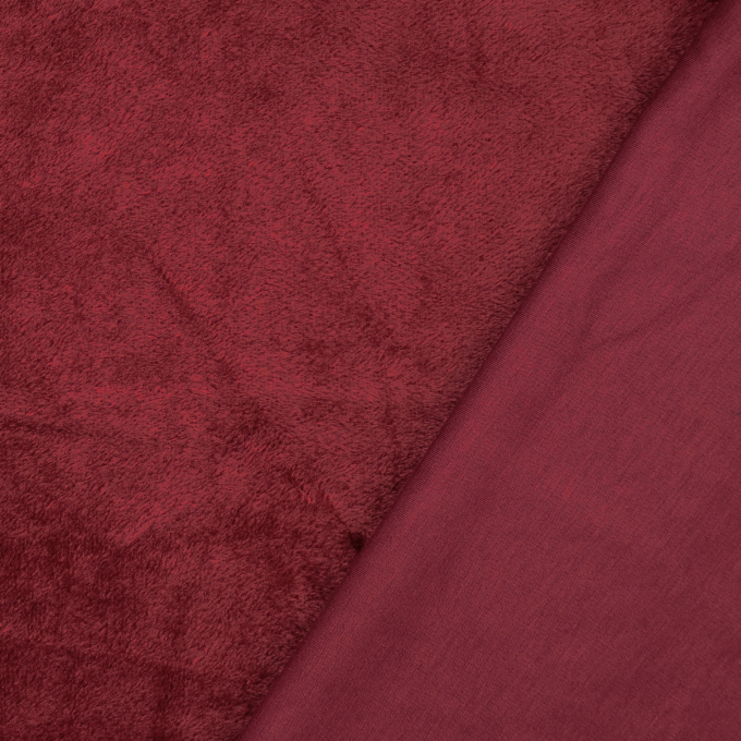 Alpenfleece / Sweat uni, weinrot