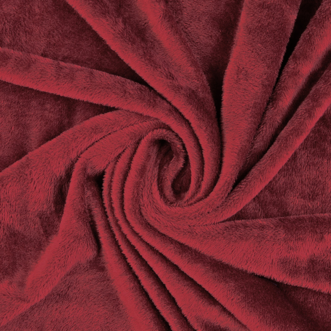 Alpenfleece / Sweat uni, weinrot