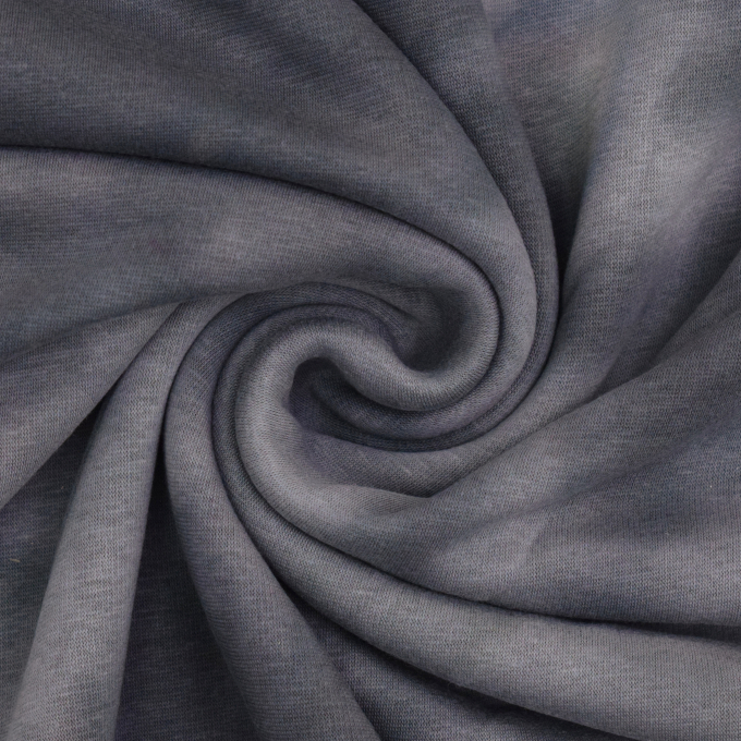 Alpenfleece sweatstof batik, grijs