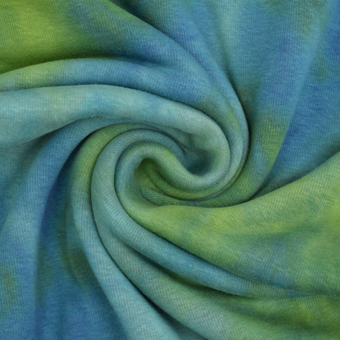 Alpenfleece sweatstof batik, groen