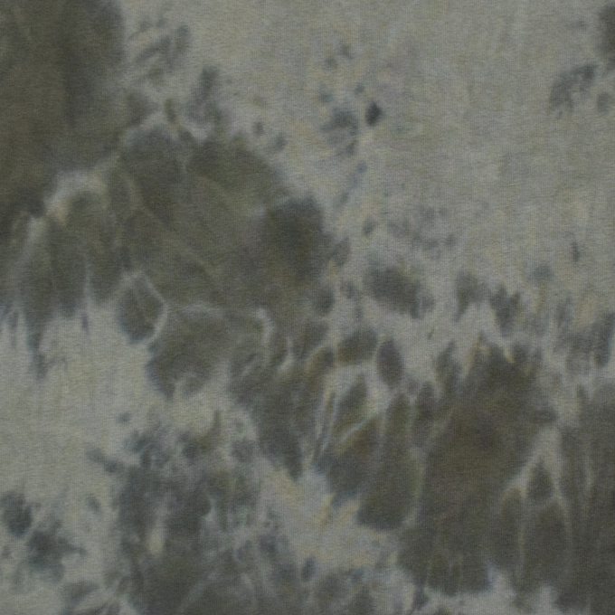 Alpenfleece sweatstof batik, olijfgroen