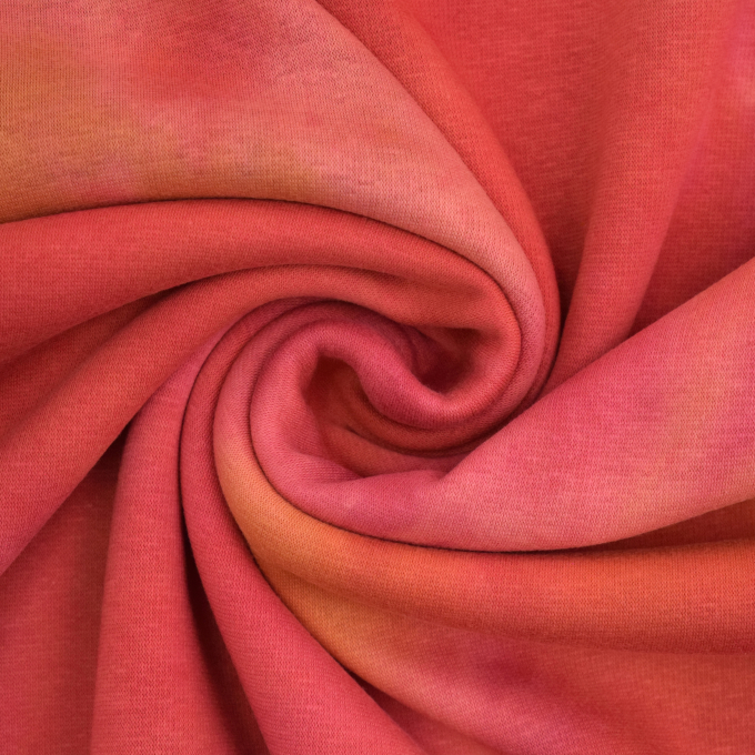 Alpenfleece sweatstof batik, rood