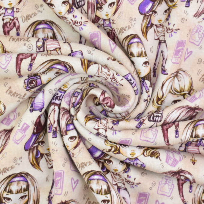 Alpenfleece sweat Cool Girls, beige