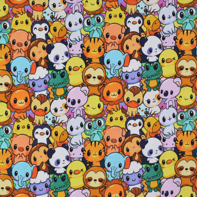 Alpenfleece sweat Cute Animals, veelkleurig