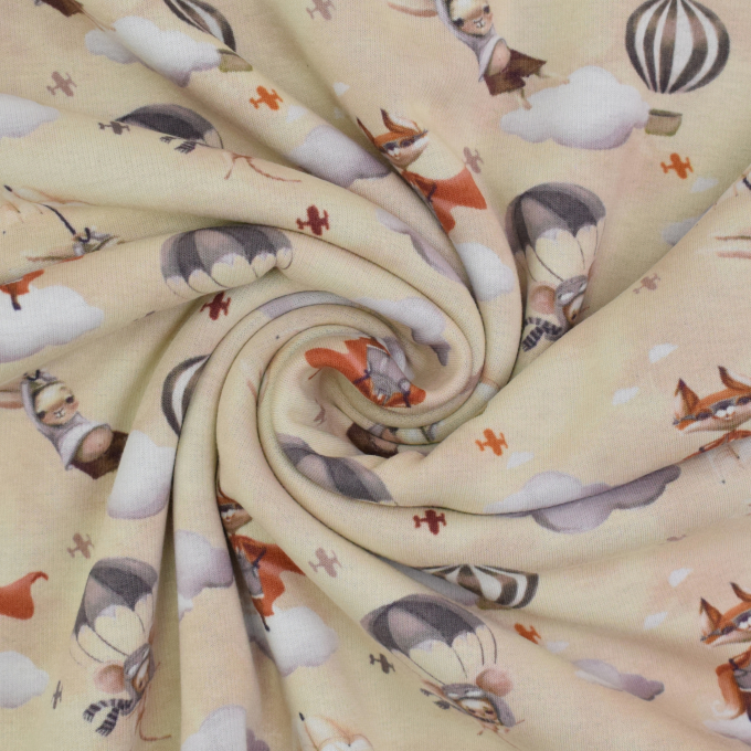 Alpenfleece sweat Flying Animals, beige