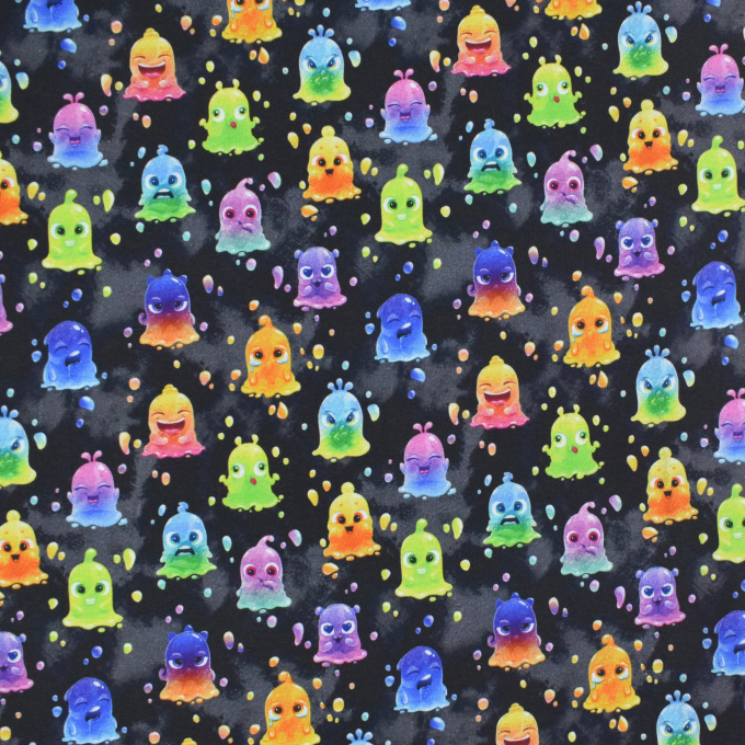 Alpenfleece sweat Funny Drops, donkergrijs