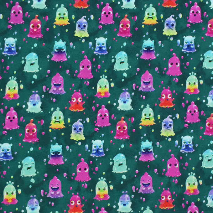 Alpenfleece sweat Funny Drops, petrol