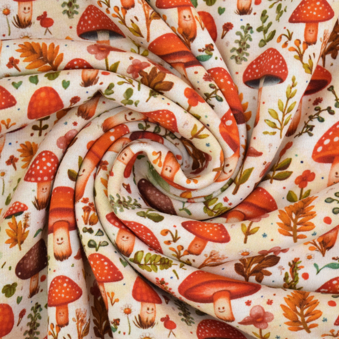 Alpenfleece Happy Mushroom, creme