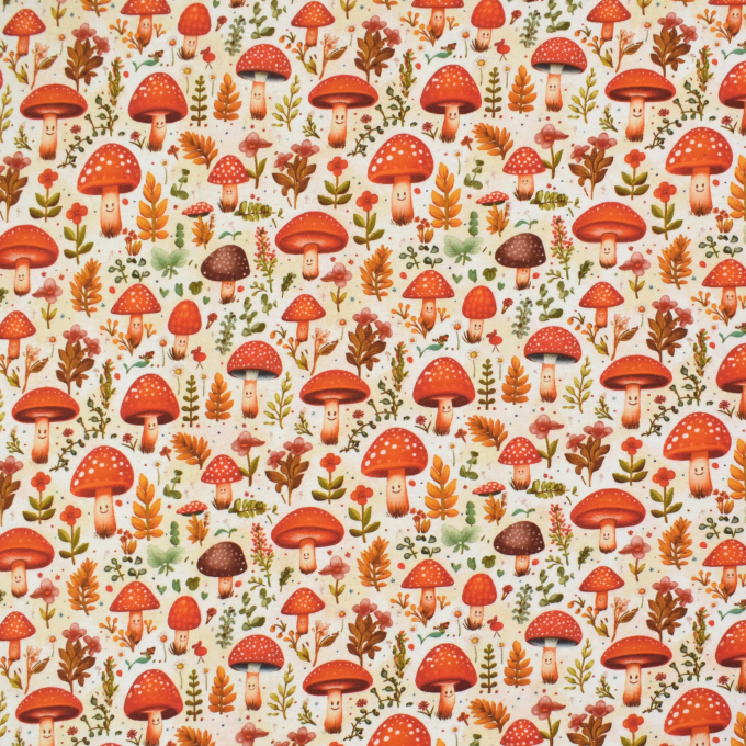 Alpenfleece Happy Mushroom, creme