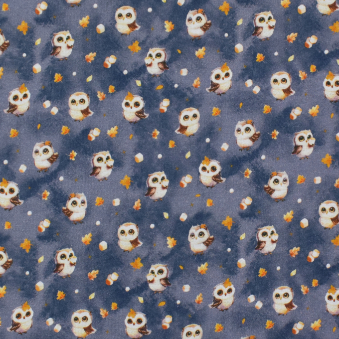 Alpenfleece sweat Little Owl, jeansblauw