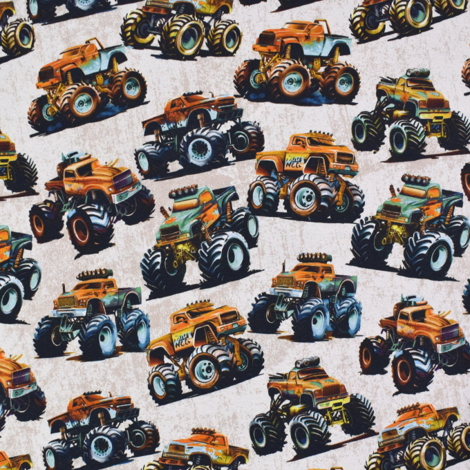 Alpenfleece sweat Monstertrucks, beige