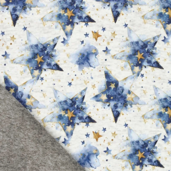 Alpenfleece Stars, ecru gemêleerd