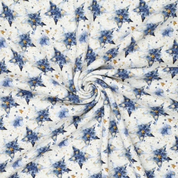 Alpenfleece Stars, ecru gemêleerd