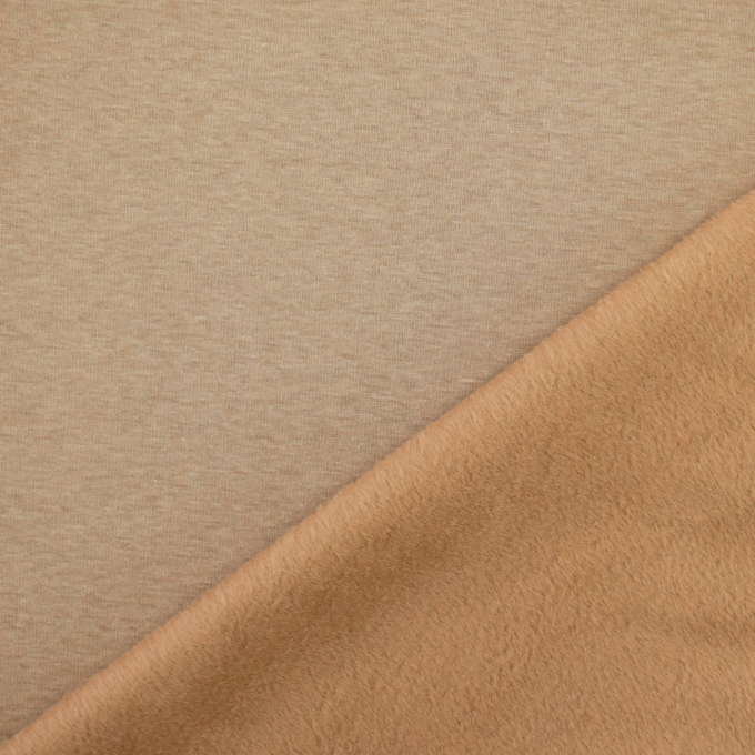 Tissu sweat polaire alpine Janine, beige chiné