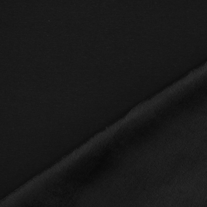 Tissu sweat polaire alpine Janine, noir chiné